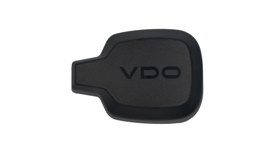 Front view of a black cover for the VDO DSRC antenna.